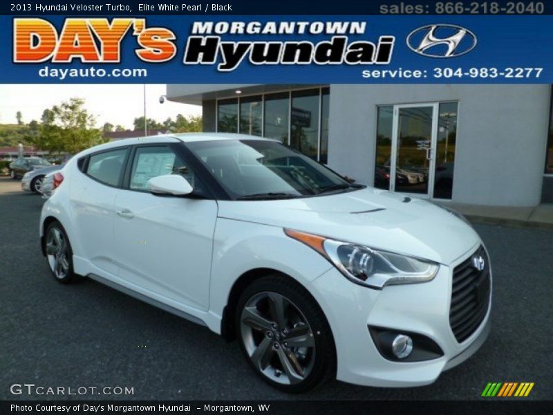 Elite White Pearl / Black 2013 Hyundai Veloster Turbo