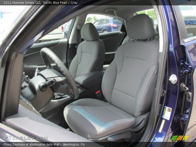 Pacific Blue Pearl / Gray 2011 Hyundai Sonata GLS