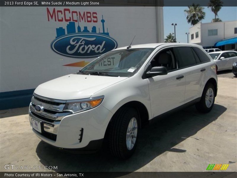 White Suede / Medium Light Stone 2013 Ford Edge SE