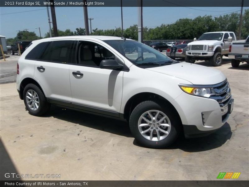 White Suede / Medium Light Stone 2013 Ford Edge SE