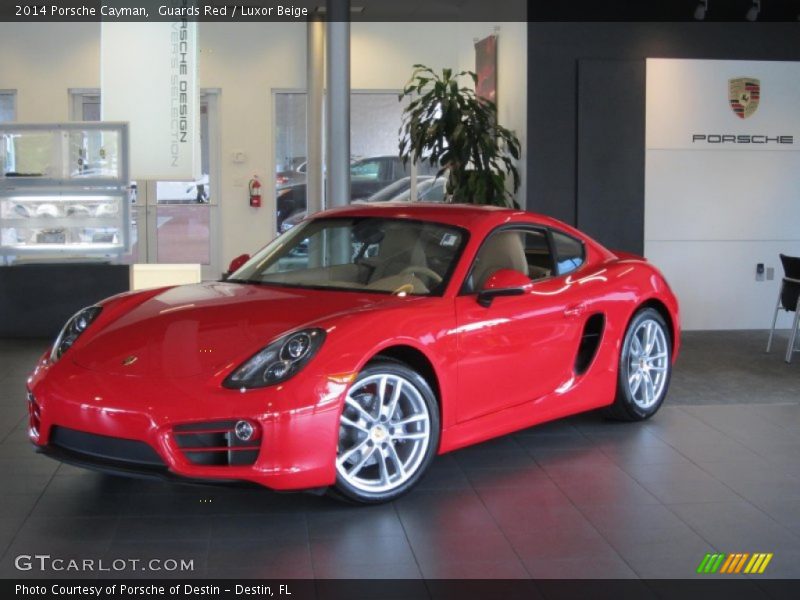 Guards Red / Luxor Beige 2014 Porsche Cayman