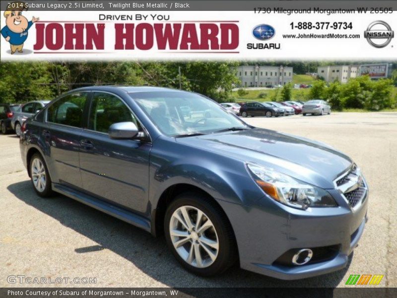 Twilight Blue Metallic / Black 2014 Subaru Legacy 2.5i Limited