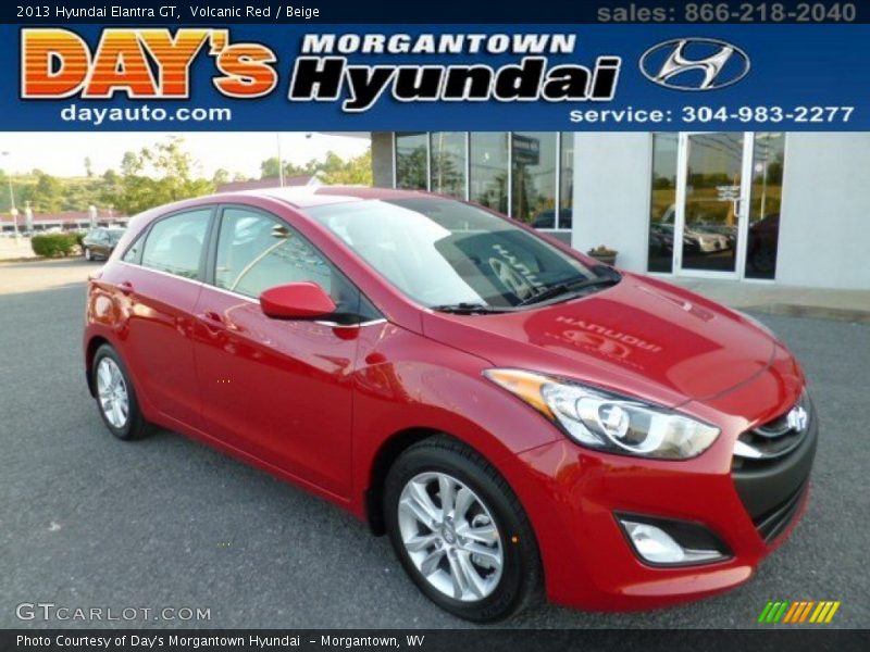 Volcanic Red / Beige 2013 Hyundai Elantra GT