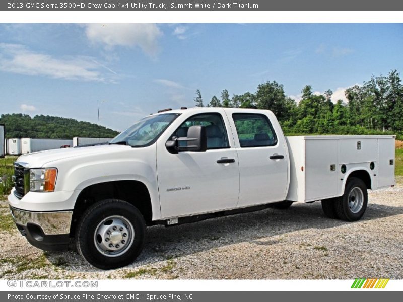  2013 Sierra 3500HD Crew Cab 4x4 Utility Truck Summit White