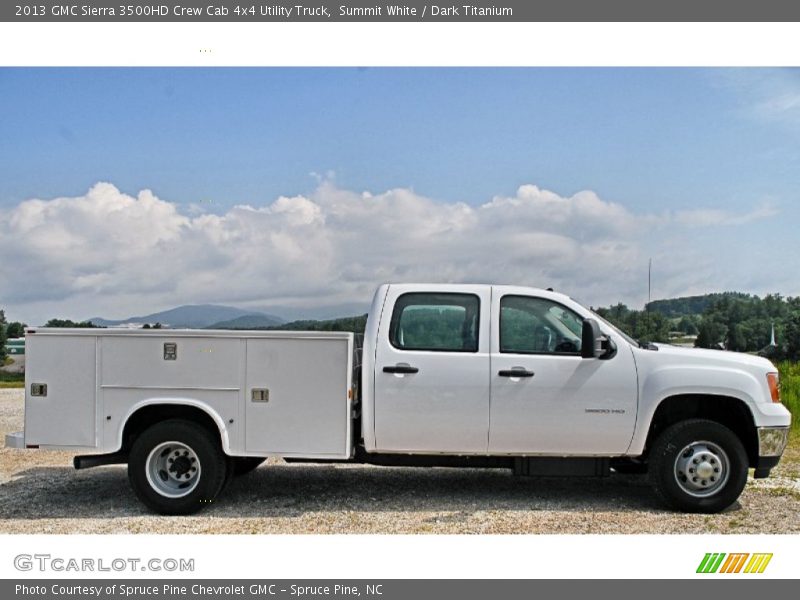  2013 Sierra 3500HD Crew Cab 4x4 Utility Truck Summit White