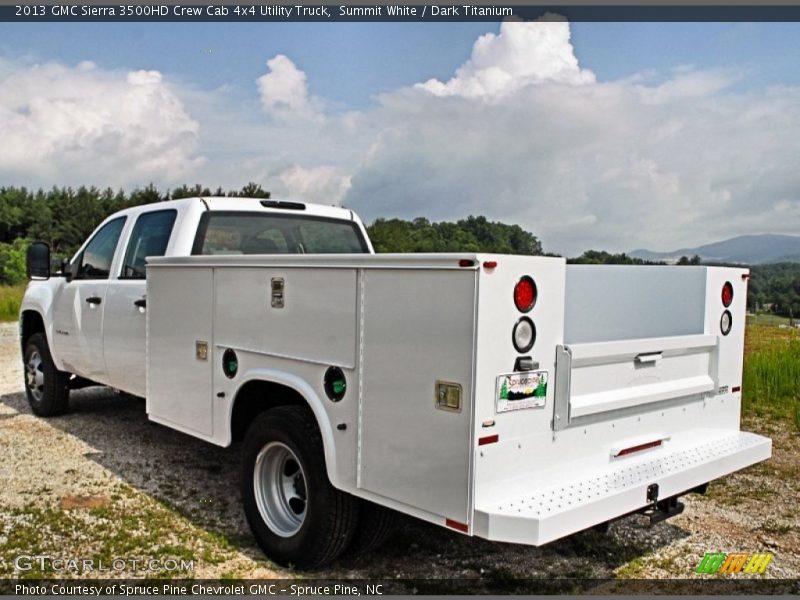 Summit White / Dark Titanium 2013 GMC Sierra 3500HD Crew Cab 4x4 Utility Truck