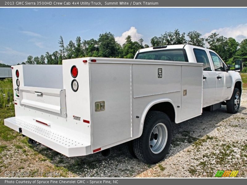 Summit White / Dark Titanium 2013 GMC Sierra 3500HD Crew Cab 4x4 Utility Truck