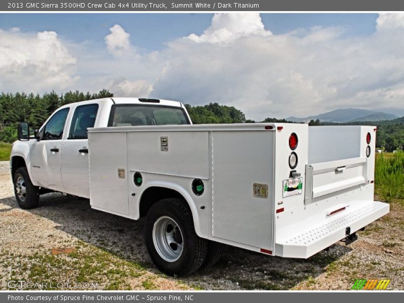 Summit White / Dark Titanium 2013 GMC Sierra 3500HD Crew Cab 4x4 Utility Truck