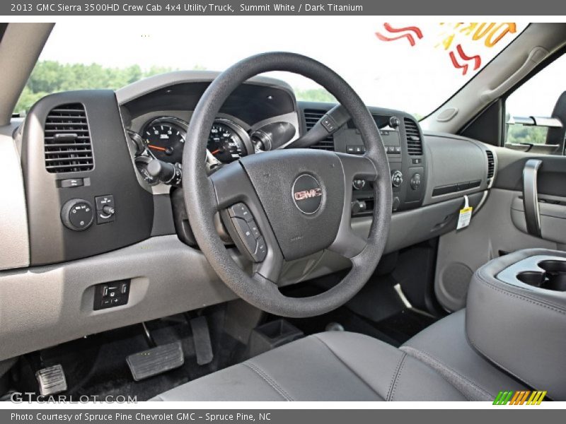 Dashboard of 2013 Sierra 3500HD Crew Cab 4x4 Utility Truck