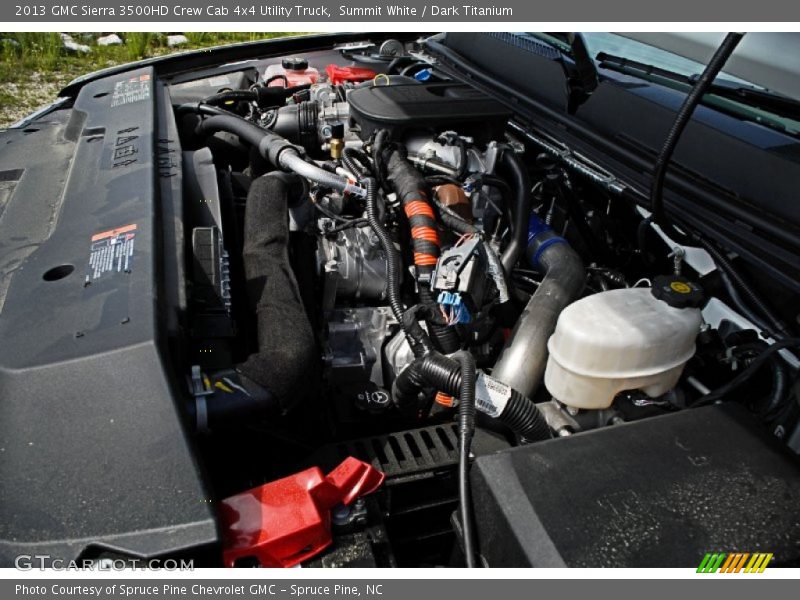 Summit White / Dark Titanium 2013 GMC Sierra 3500HD Crew Cab 4x4 Utility Truck