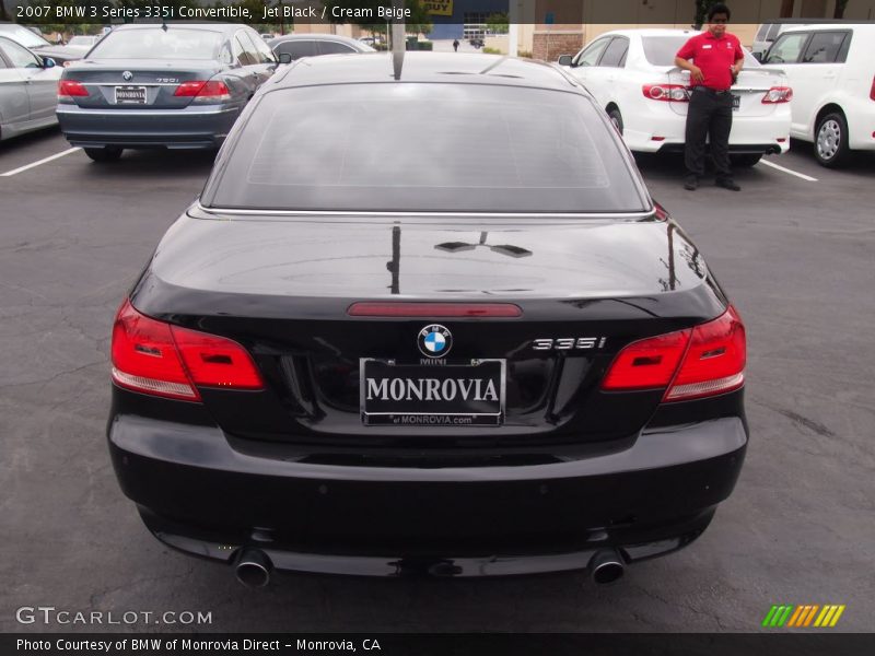 Jet Black / Cream Beige 2007 BMW 3 Series 335i Convertible