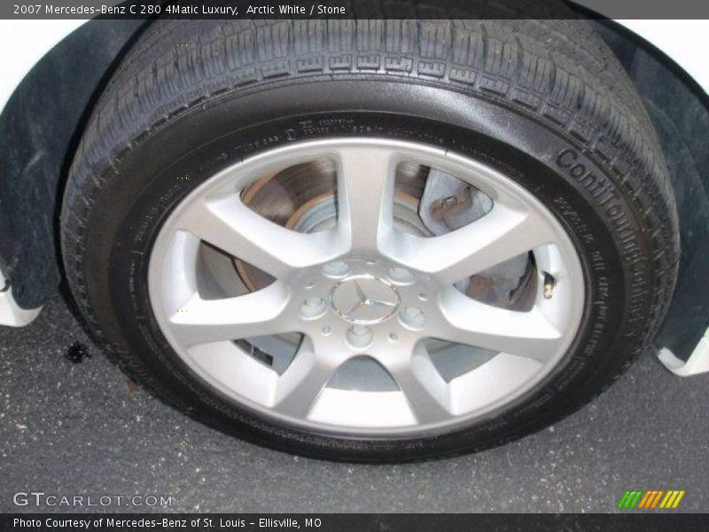 Arctic White / Stone 2007 Mercedes-Benz C 280 4Matic Luxury