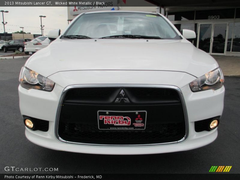 Wicked White Metallic / Black 2013 Mitsubishi Lancer GT
