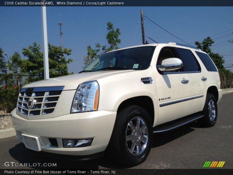 White Diamond / Cocoa/Light Cashmere 2008 Cadillac Escalade AWD