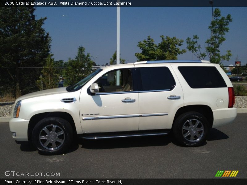 White Diamond / Cocoa/Light Cashmere 2008 Cadillac Escalade AWD