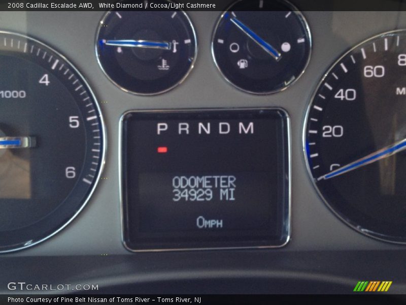 White Diamond / Cocoa/Light Cashmere 2008 Cadillac Escalade AWD