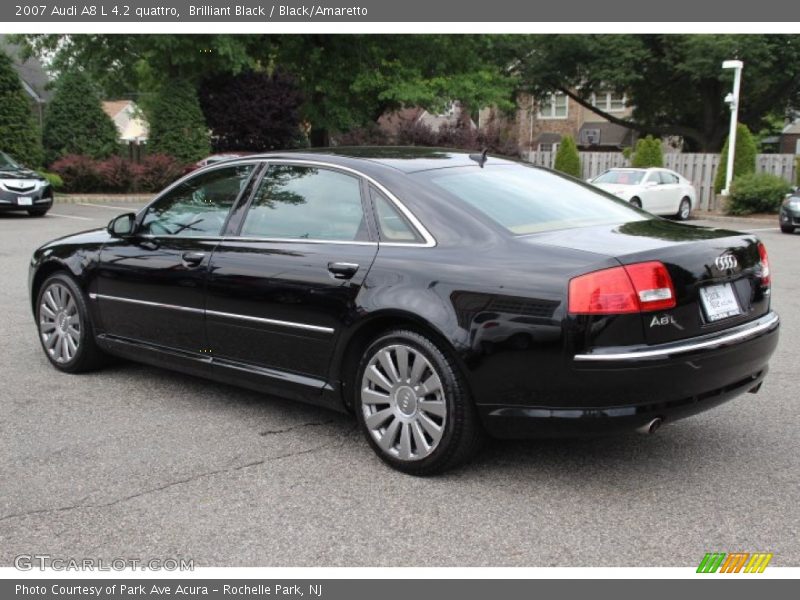 Brilliant Black / Black/Amaretto 2007 Audi A8 L 4.2 quattro