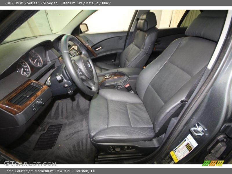 Titanium Grey Metallic / Black 2007 BMW 5 Series 525i Sedan