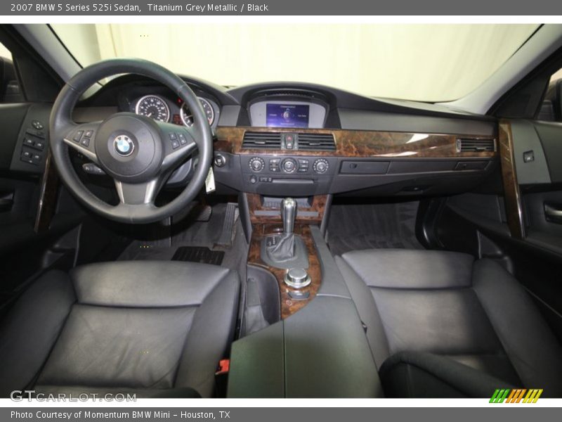 Titanium Grey Metallic / Black 2007 BMW 5 Series 525i Sedan