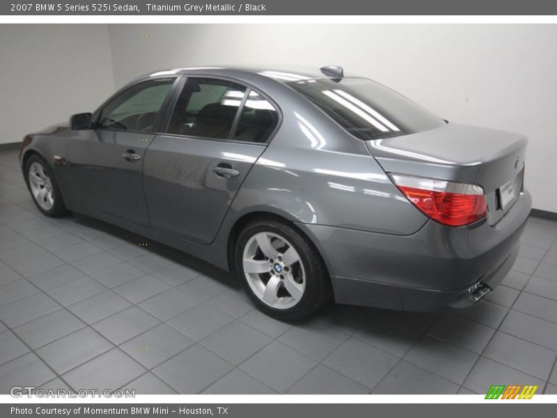 Titanium Grey Metallic / Black 2007 BMW 5 Series 525i Sedan