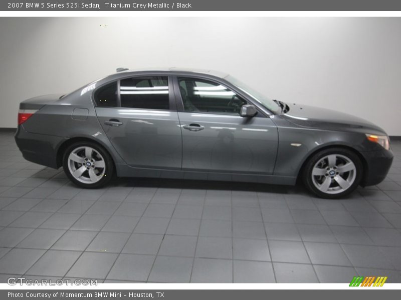 Titanium Grey Metallic / Black 2007 BMW 5 Series 525i Sedan
