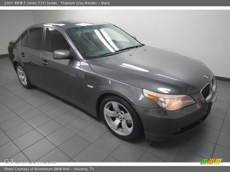 Titanium Grey Metallic / Black 2007 BMW 5 Series 525i Sedan