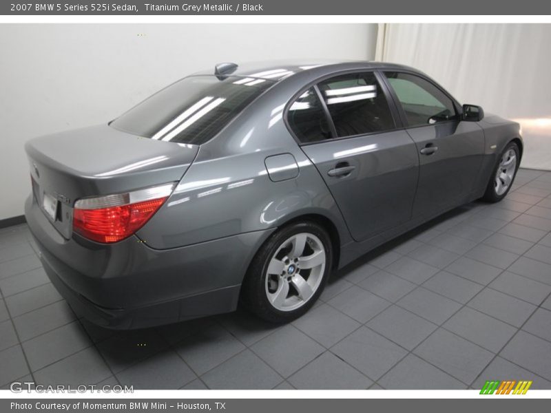 Titanium Grey Metallic / Black 2007 BMW 5 Series 525i Sedan