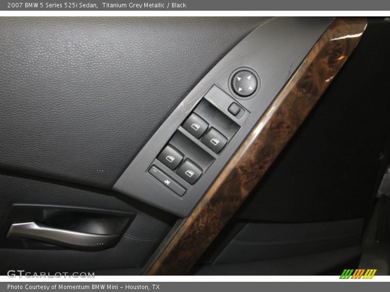 Titanium Grey Metallic / Black 2007 BMW 5 Series 525i Sedan