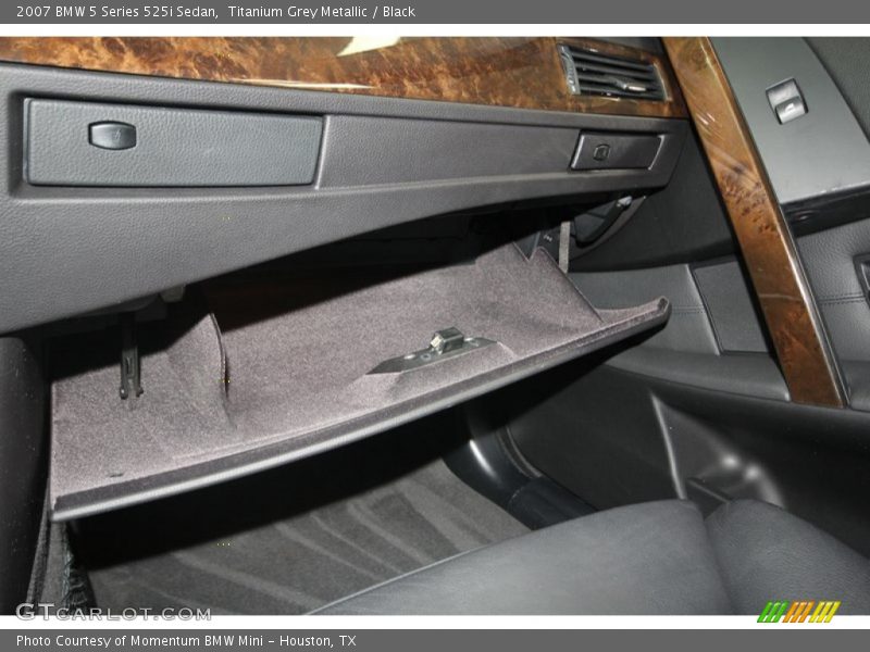 Titanium Grey Metallic / Black 2007 BMW 5 Series 525i Sedan