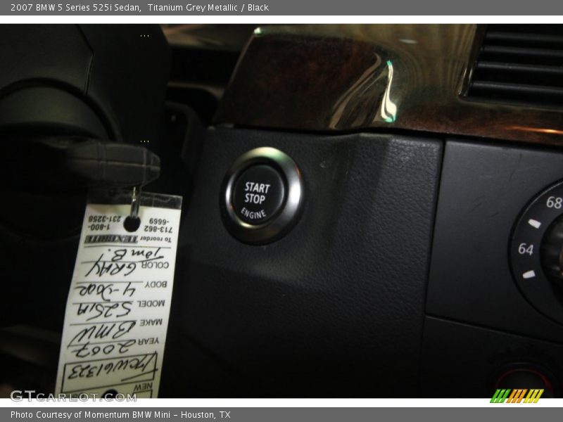 Titanium Grey Metallic / Black 2007 BMW 5 Series 525i Sedan