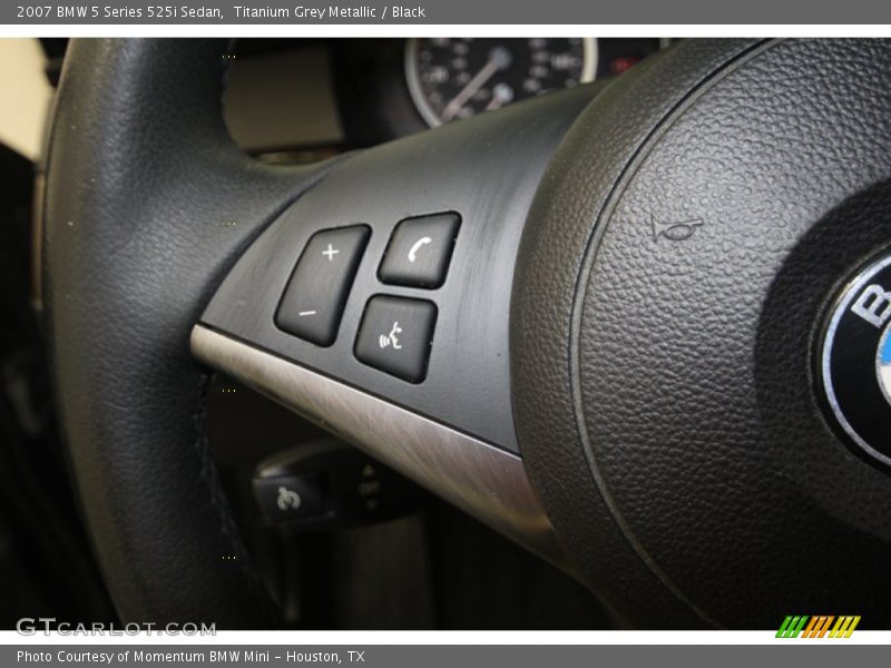 Titanium Grey Metallic / Black 2007 BMW 5 Series 525i Sedan