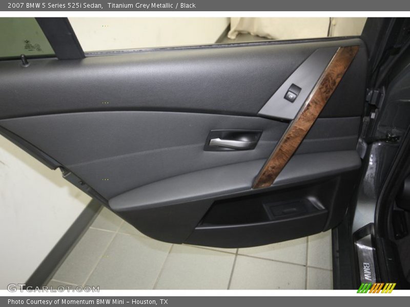 Titanium Grey Metallic / Black 2007 BMW 5 Series 525i Sedan