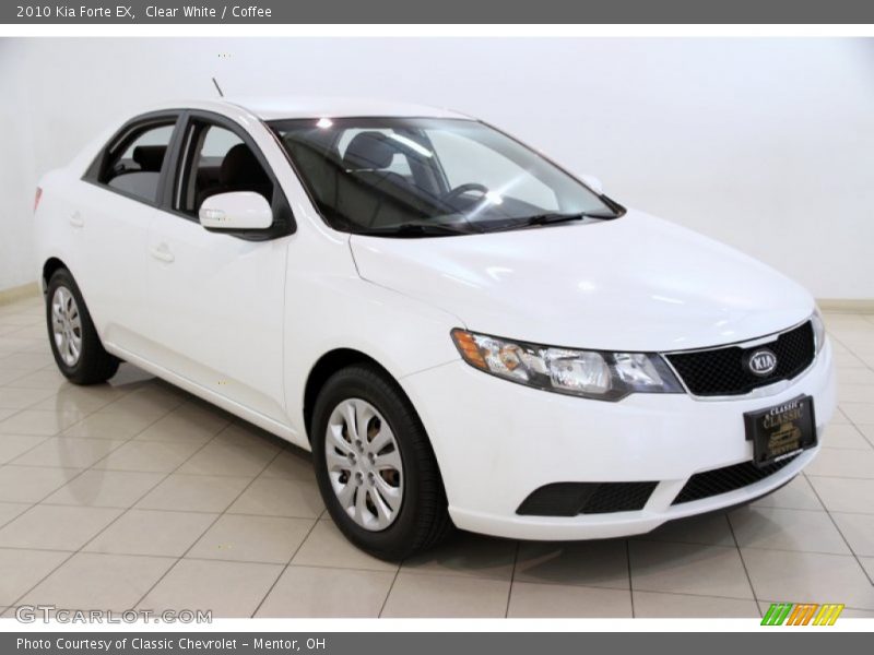 Clear White / Coffee 2010 Kia Forte EX