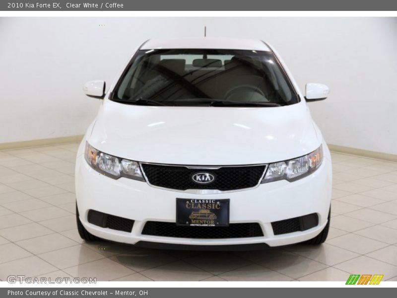 Clear White / Coffee 2010 Kia Forte EX