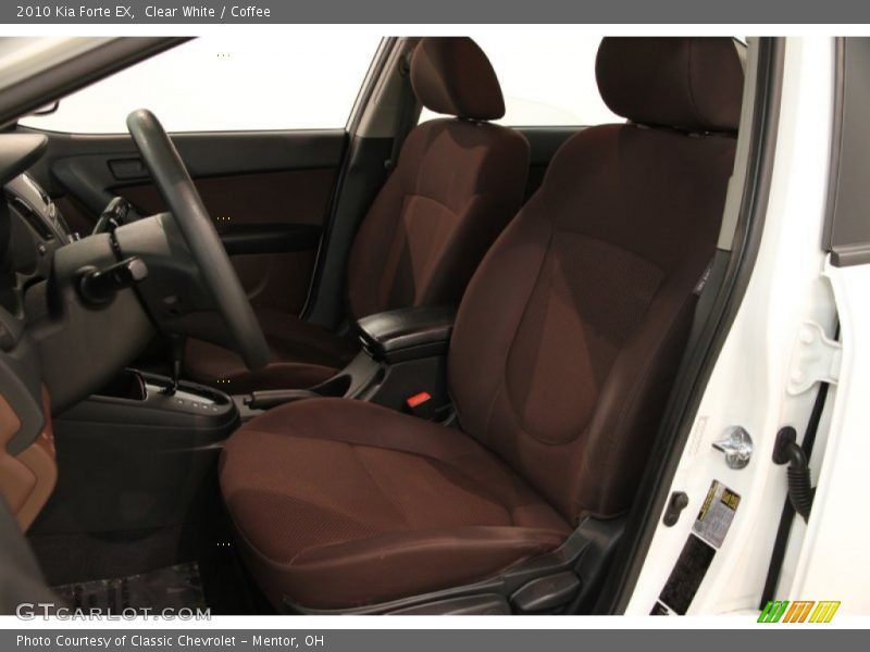 Clear White / Coffee 2010 Kia Forte EX