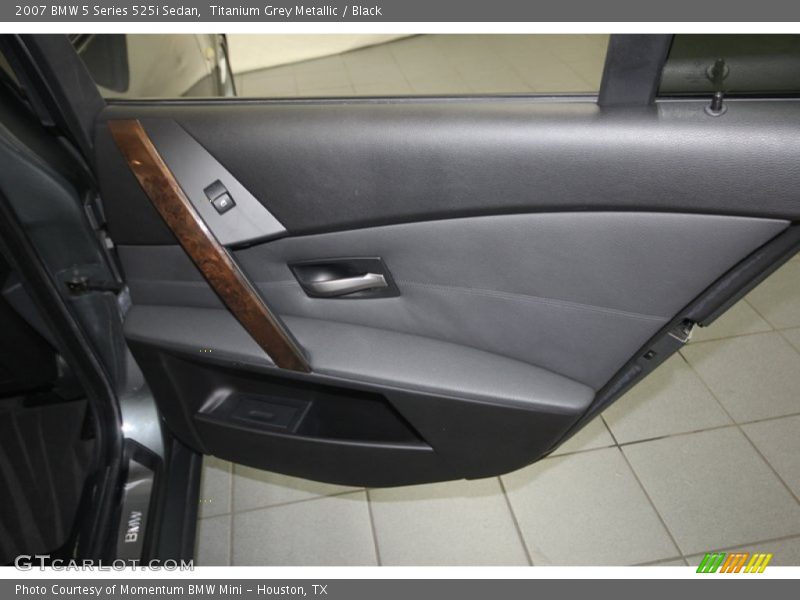 Titanium Grey Metallic / Black 2007 BMW 5 Series 525i Sedan