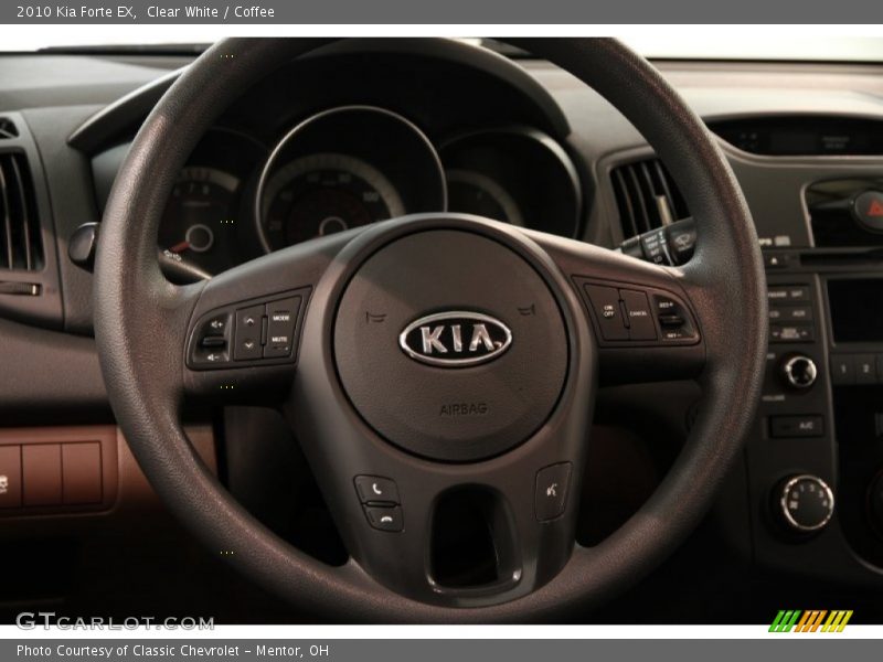 Clear White / Coffee 2010 Kia Forte EX