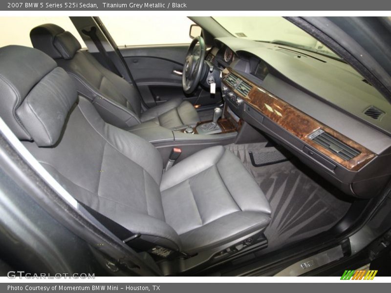 Titanium Grey Metallic / Black 2007 BMW 5 Series 525i Sedan