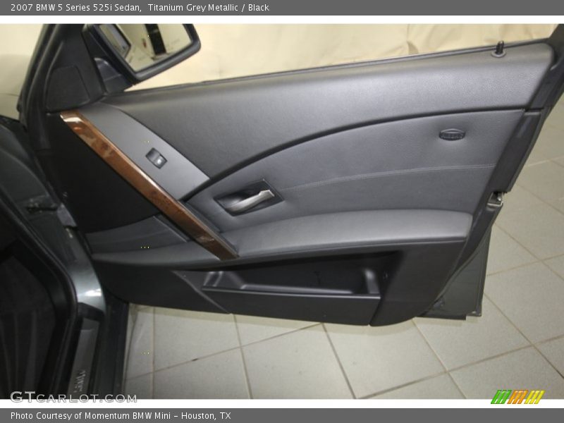 Titanium Grey Metallic / Black 2007 BMW 5 Series 525i Sedan