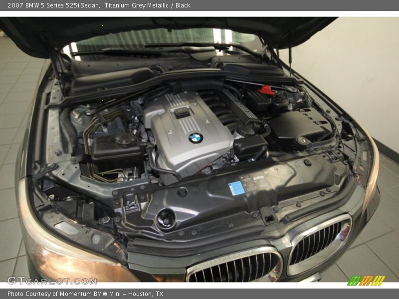 Titanium Grey Metallic / Black 2007 BMW 5 Series 525i Sedan