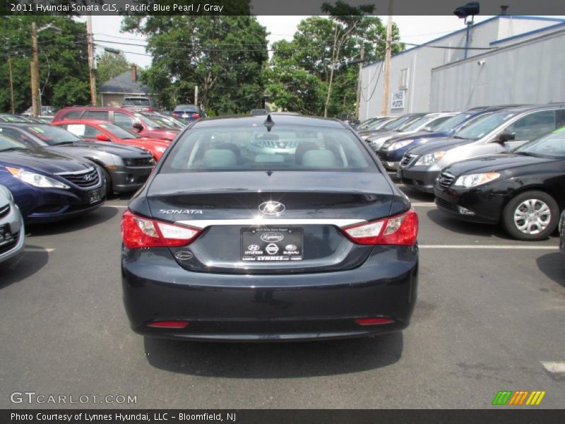 Pacific Blue Pearl / Gray 2011 Hyundai Sonata GLS