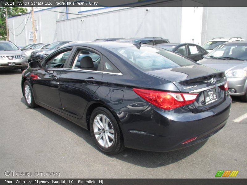 Pacific Blue Pearl / Gray 2011 Hyundai Sonata GLS
