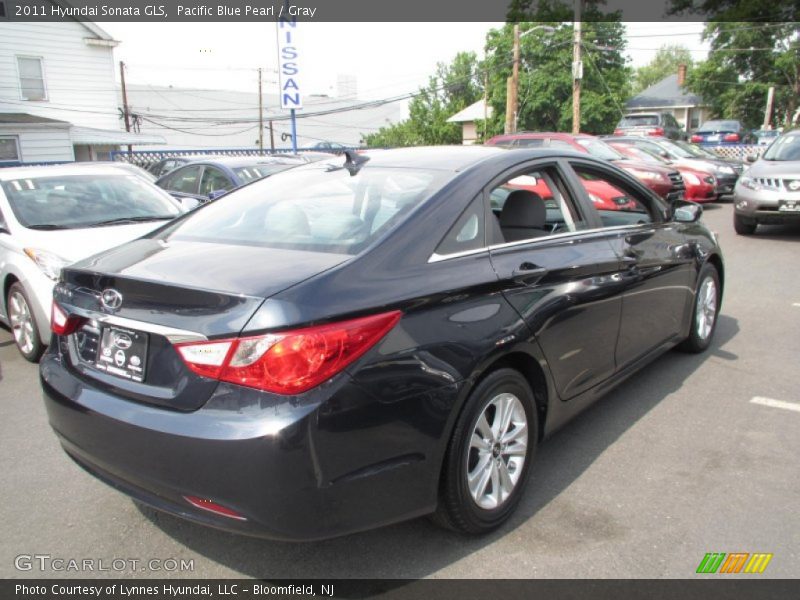 Pacific Blue Pearl / Gray 2011 Hyundai Sonata GLS