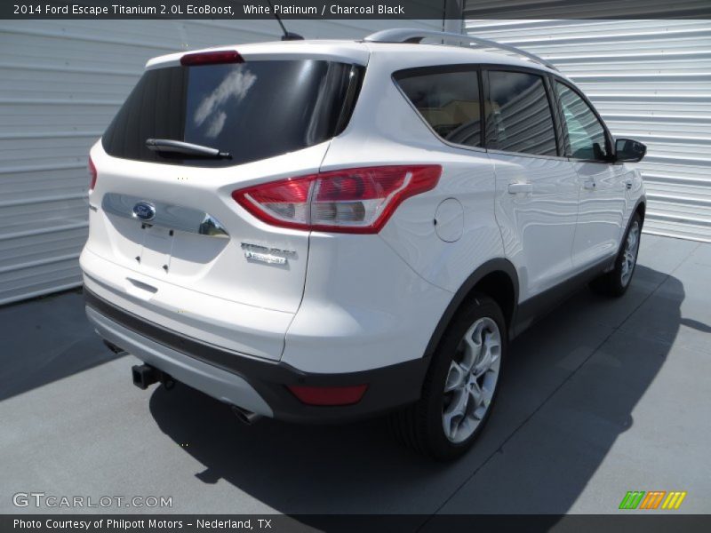 White Platinum / Charcoal Black 2014 Ford Escape Titanium 2.0L EcoBoost