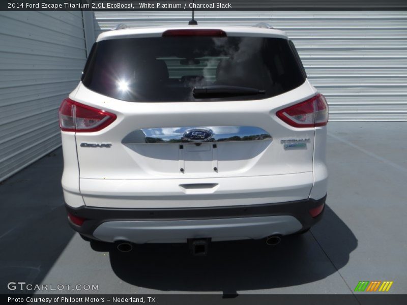 White Platinum / Charcoal Black 2014 Ford Escape Titanium 2.0L EcoBoost