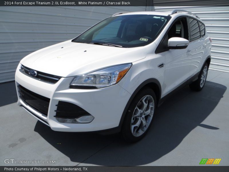 White Platinum / Charcoal Black 2014 Ford Escape Titanium 2.0L EcoBoost