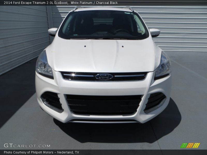White Platinum / Charcoal Black 2014 Ford Escape Titanium 2.0L EcoBoost