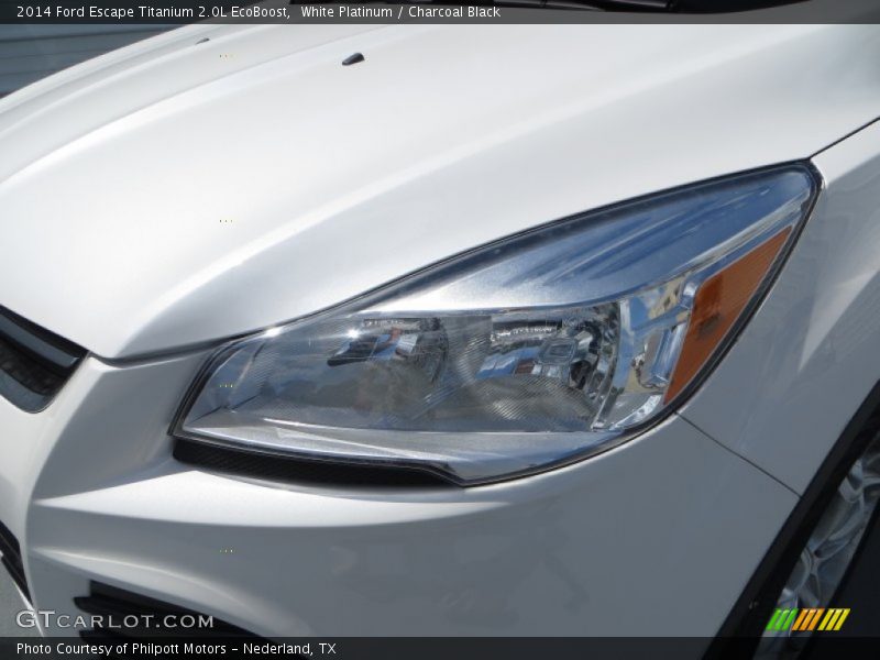 White Platinum / Charcoal Black 2014 Ford Escape Titanium 2.0L EcoBoost