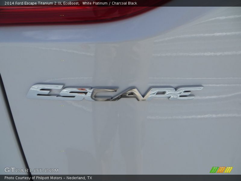 White Platinum / Charcoal Black 2014 Ford Escape Titanium 2.0L EcoBoost