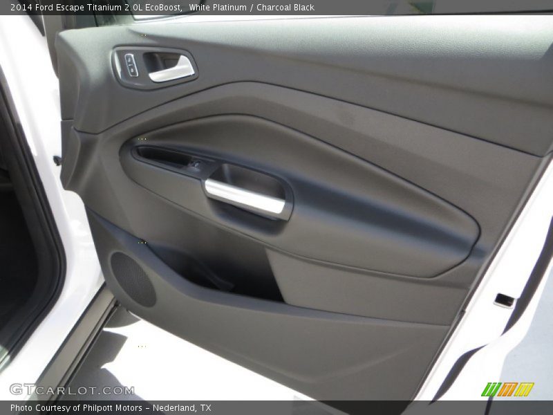 White Platinum / Charcoal Black 2014 Ford Escape Titanium 2.0L EcoBoost